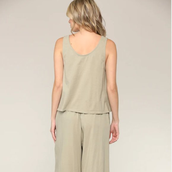 NWT Filosofia Flowy Cotton Tank Top - Picture 3 of 3